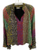 Alice + Olivia Size S Brown, Orange, Multi Viscose Long Sleeve Floral Print Top Brown, Orange, Multi / S