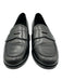 Prada Shoe Size 39 Black Leather Upper Round Toe Penny Slip On Flat Loafers Black / 39