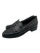 Prada Shoe Size 39 Black Leather Upper Round Toe Penny Slip On Flat Loafers Black / 39