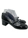 Prada Shoe Size 39 Black Leather Upper Patent Mary Jane Round Square Toe Pumps Black / 39