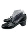 Prada Shoe Size 39 Black Leather Upper Patent Mary Jane Round Square Toe Pumps Black / 39