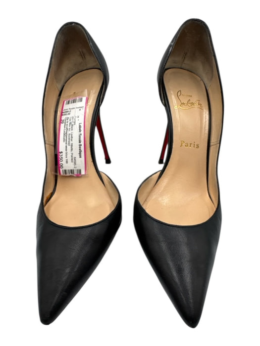Christian Louboutin Shoe Size 39 Black Leather Stiletto Pointed Toe Pumps Black / 39