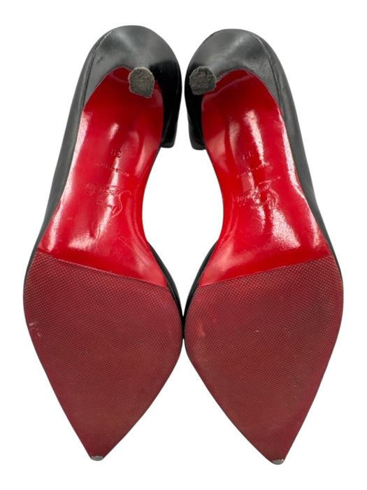 Christian Louboutin Shoe Size 39 Black Leather Stiletto Pointed Toe Pumps Black / 39
