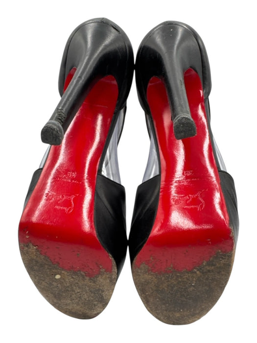 Christian Louboutin Shoe Size 39 Black Leather Platform Stiletto Platform Pumps Black / 39