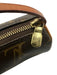 Louis Vuitton Brown & Tan Coated Canvas Leather trim Monogram Wrist Strap Bag Brown & Tan / Mini