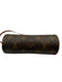 Louis Vuitton Brown & Tan Coated Canvas Leather trim Monogram Wrist Strap Bag Brown & Tan / Mini