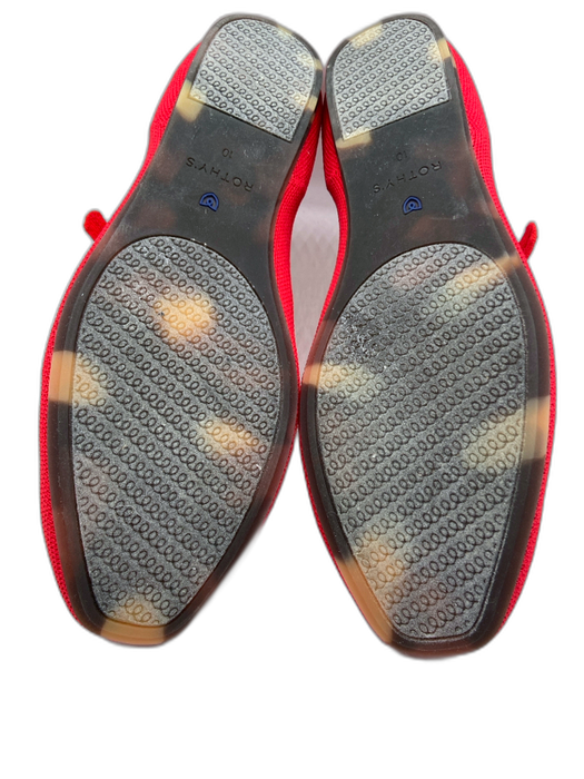 Rothy's Shoe Size 10 Red Synthetic Knit Mary Jane Slip On Strap Detail Flats Red / 10