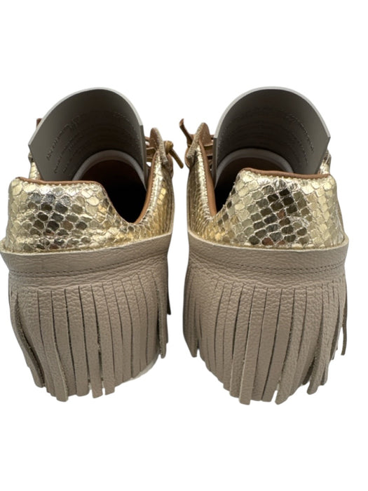 Esse Ut Esse Shoe Size 41 Taupe Beige Leather Upper Metallic Detail Sneakers Taupe Beige / 41