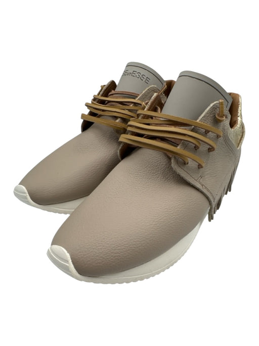 Esse Ut Esse Shoe Size 41 Taupe Beige Leather Upper Metallic Detail Sneakers Taupe Beige / 41