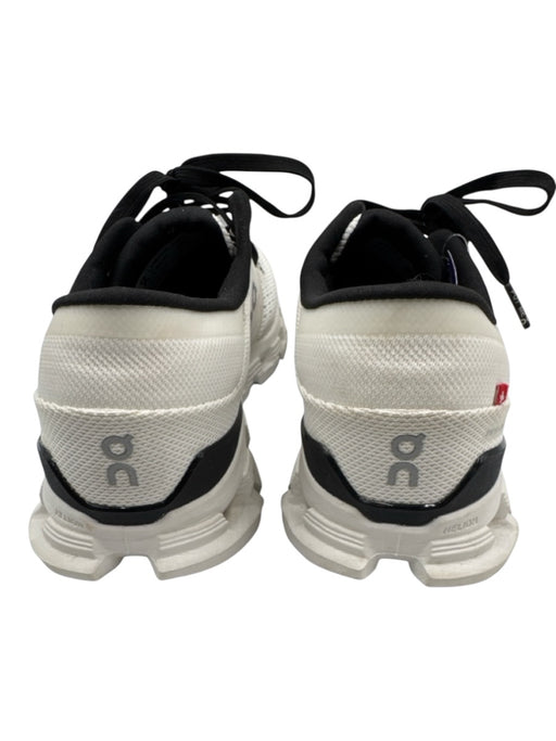 On Cloud Shoe Size 10 White & Black textile upper Perforated Knit Sneakers White & Black / 10