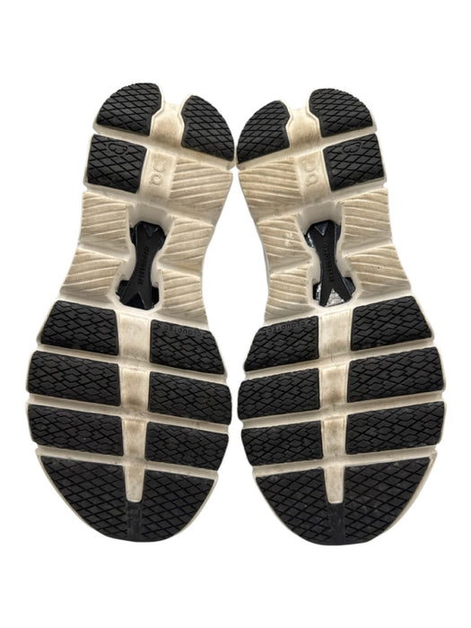On Cloud Shoe Size 10 White & Black textile upper Perforated Knit Sneakers White & Black / 10