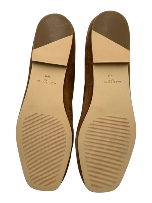 Mark Fisher Shoe Size 10 Tan Brown Leather Upper Suede Bow Detail Pump Flats Tan Brown / 10