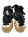 Loeffler Randall Shoe Size 10.5 Cream, Beige & Black Canvas Upper Espadrille Cream, Beige & Black / 10.5