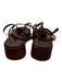 Schutz Shoe Size 10 Dark Brown Leather Upper Suede Strappy Platform Sandals Dark Brown / 10