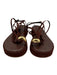 Schutz Shoe Size 10 Dark Brown Leather Upper Suede Strappy Platform Sandals Dark Brown / 10