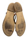 Amanu Shoe Size 41 Brown & Gold Tone Leather Upper Toe Strap Slingback Sandals Brown & Gold Tone / 41