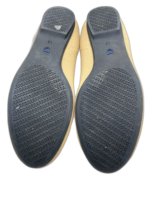 Rothy's Shoe Size 10 Beige & Black Synthetic Knit Bow detail Slip On Pump Flats Beige & Black / 10