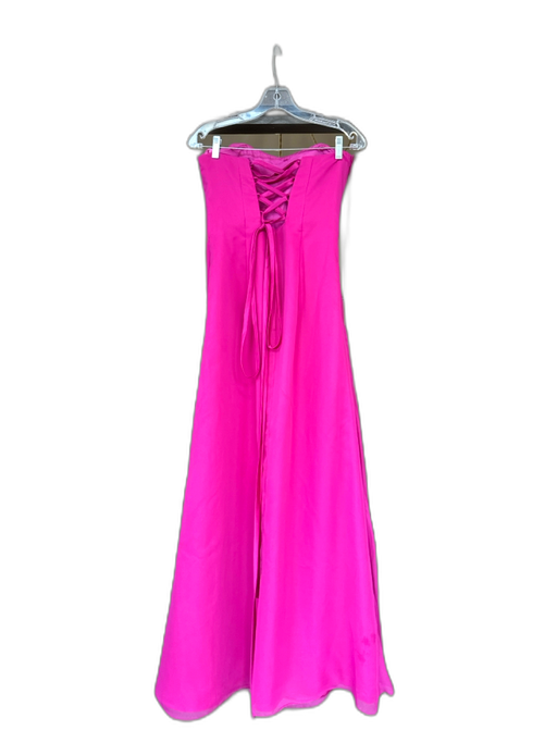Raylia Designs Size 12 Magenta Polyester Strapless Corset Rhinestones Gown Magenta / 12