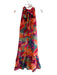 1. State Size S Magenta & Multi Rayon Blend Tie Halter Sleeveless Floral Dress Magenta & Multi / S