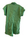 Pistola Size S Green Cotton Collared Short Sleeve Zip Front Above Knee Romper Green / S