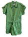 Pistola Size S Green Cotton Collared Short Sleeve Zip Front Above Knee Romper Green / S