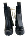 Rag & Bone Shoe Size 38.5 Black Leather Stretch Panel Lace Up Lug Sole Booties Black / 38.5