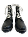 Rag & Bone Shoe Size 38.5 Black Leather Stretch Panel Lace Up Lug Sole Booties Black / 38.5