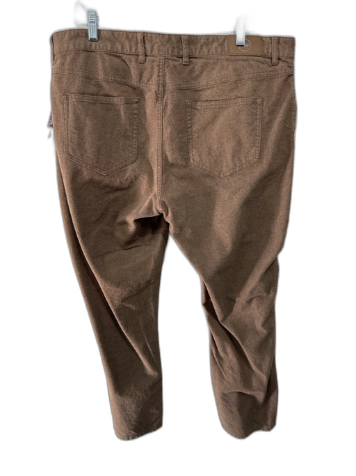 Peter Millar Size 40 Brown Cotton Solid Zip Fly Men's Pants Brown / 40