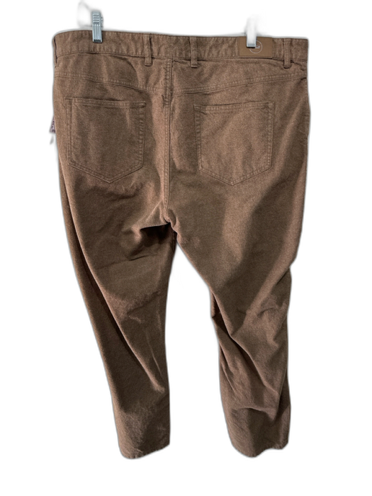 Peter Millar Size 40 Brown Cotton Solid Zip Fly Men's Pants Brown / 40