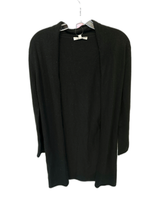 Neiman Marcus Size S Black Cashmere Long Sleeve Open Front Long Sweater Black / S