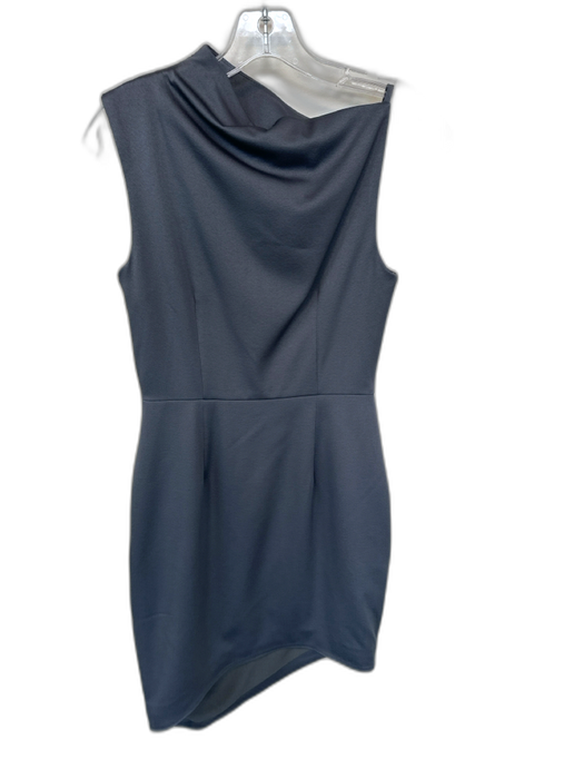 Elliatt Size S Gray Polyester Blend Sleeveless Pleat Side Zip Dress Gray / S