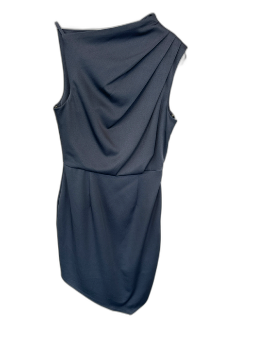Elliatt Size S Gray Polyester Blend Sleeveless Pleat Side Zip Dress Gray / S