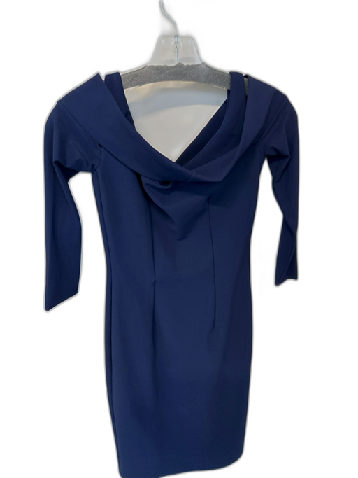 Chiara Boni Size 40 Navy Polyamid Off Shoulder 3/4 Sleeve keyhole front Dress Navy / 40