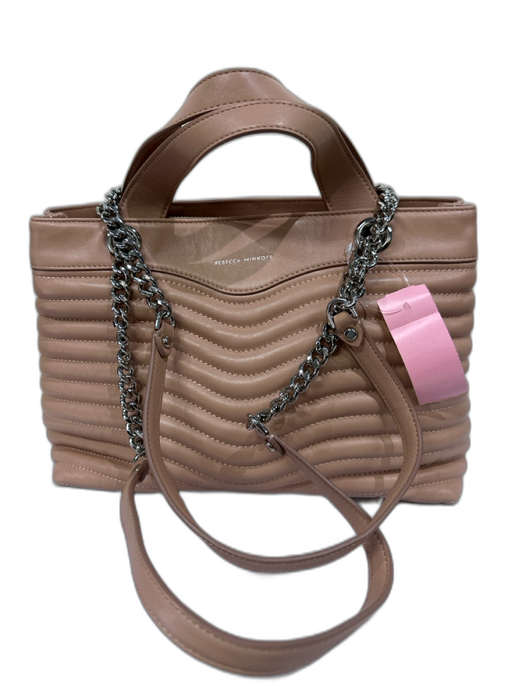 Rebecca Minkoff Blush Beige Leather Quilted Silver Tone Hardware Shoulder Bag Blush Beige