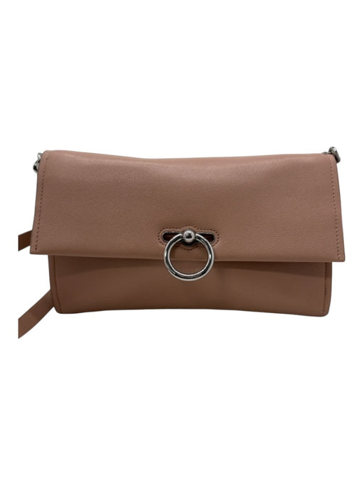 Rebecca Minkoff Blush Beige Pebbled Leather silver tone hardware Wallet Bag Blush Beige
