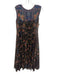 Biya Johnny Was Size S Brown, Blue, Multi Sleeveless Floral Print Mesh Dress Brown, Blue, Multi / S
