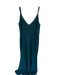 Lulus Size L Forest Green Polyester Spaghetti Strap V Neck Back Zip Gown Forest Green / L