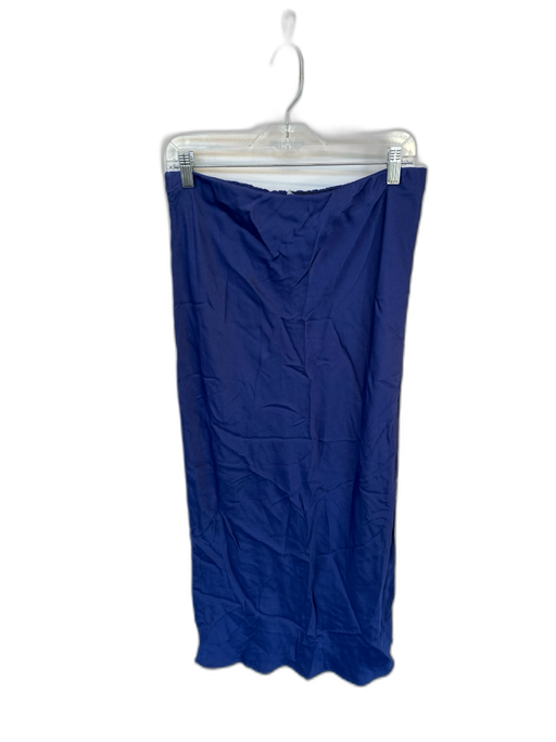 By Anthropologie Size M Navy Viscose Elastic Waist Maxi Skirt Navy / M