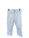 Zara Size 8 White Cotton Blend High Waist Bootcut Cropped Raw Hem Jeans White / 8