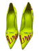 Le Silla Shoe Size 40 Neon Green & Multi Graffiti Pointed Toe Pumps Neon Green & Multi / 40