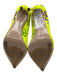 Le Silla Shoe Size 40 Neon Green & Multi Graffiti Pointed Toe Pumps Neon Green & Multi / 40