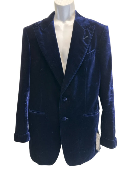 Tom Ford Blue Velour Solid Tuxedo Jacket Men's Blazer Blue / 48R