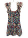 Love The Label Size XS White & Multi Cotton Floral Sleeveless Gathered Dress White & Multi / XS