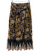 Cleobella Size S Black, Brown & White Cotton Shirred Back Botanical Midi Skirt Black, Brown & White / S