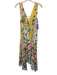 By Anthropologie Size XS White, Yellow & Multi Modal Sleeveless V Neck Dress White, Yellow & Multi / XS