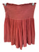 Koch Size XS/S Salmon Pink Polyester Shirred Tie Shoulder Gathered Short Set Salmon Pink / XS/S