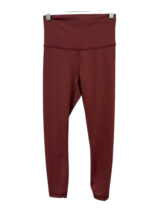 Lululemon Size 4 Maroon Red Missing Fabric Tag Elastic Waistband Leggings Maroon Red / 4