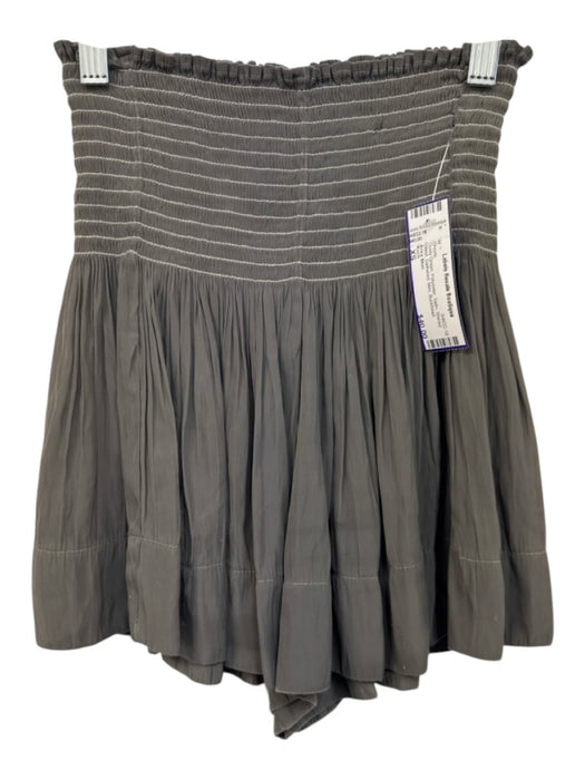 Koch Size XS Dusty Green Polyester Satin Shirred Waist Gathered Mini Shorts Dusty Green / XS