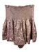 Koch Size XS Light Pink Acetate Satin Shirred Waist Gathered Mini Shorts Light Pink / XS