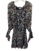 Ramy Brook Size S navy blue & multi Viscose Blend Metallic Thread Floral Dress navy blue & multi / S
